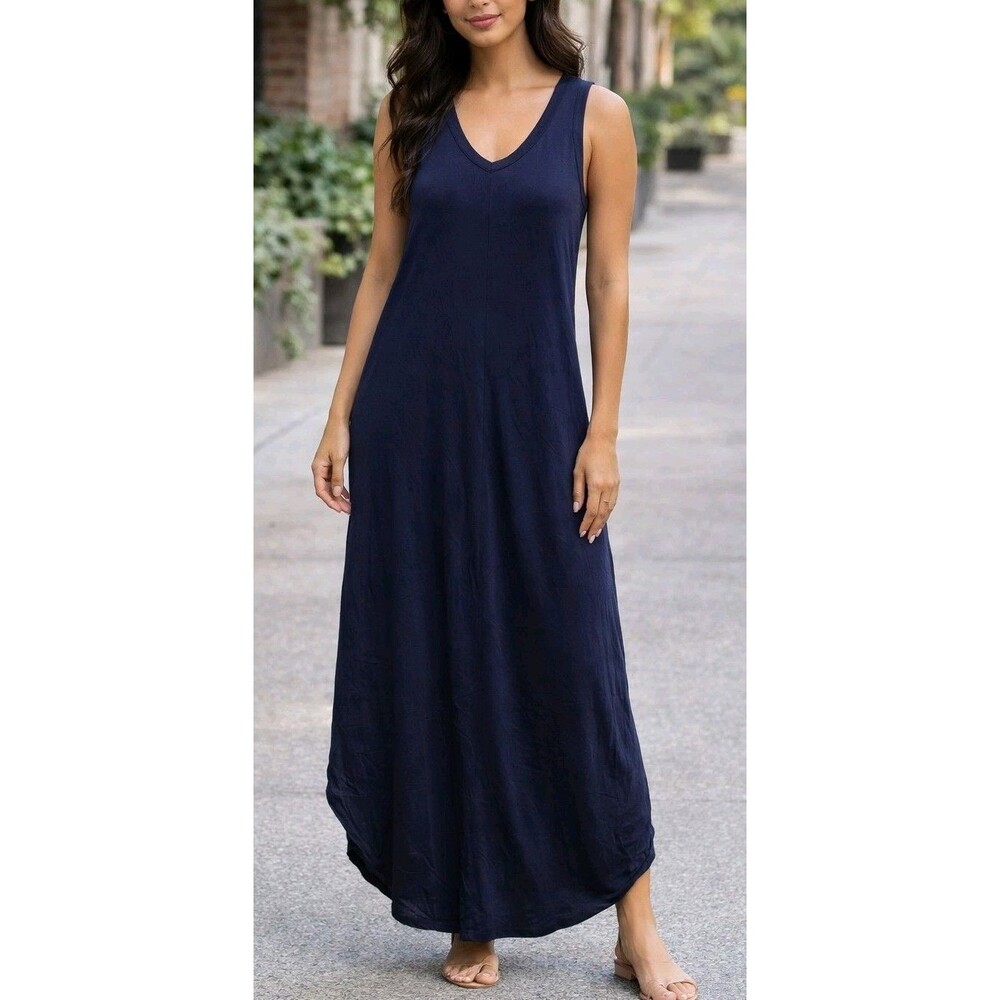 Sz XS - Nic & Zoe Dress Navy Blue Midi Dress